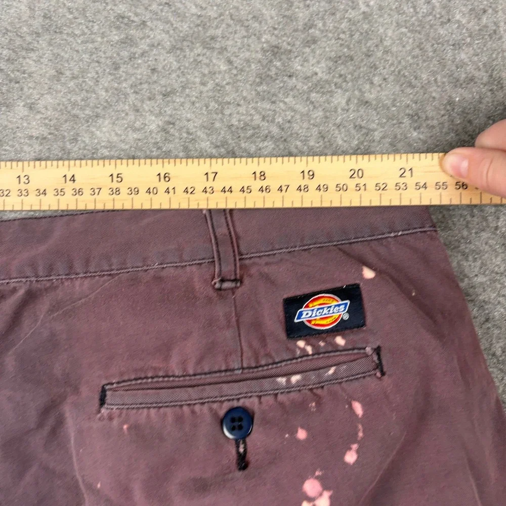 Dickies Cargo Shorts Mens 44 Sun Faded Maroon Y2K Workwear‎ Utility Distressed